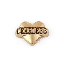 20PCS/lot Gold Color Fearless Word Letter Charm, DIY Heart Floating Locket Charms Fit For Magnetic Memory Locket 2024 - buy cheap