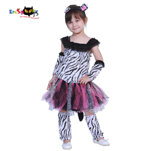 Eraspooky Halloween Costume For Kids Girl Zebra Costume Christmas Birthday Party Cosplay Set Children Animal Carnaval Cosplay 2024 - buy cheap