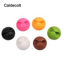 Caldecott 5PCS/lot Cable Winder Simple Round Clip Desk Tidy Organiser Wire Cord Lead USB Charger Holder for desktop Cable Fixed 2024 - buy cheap