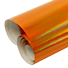 HOHOFILM 149cmx30cm Orange Chrome Holographic Vinyl Car Wrap Rainbow Laser Vinyl Film Bubble Free Car Sticker 2024 - buy cheap