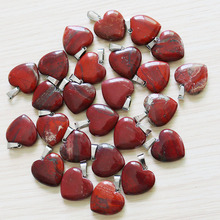 Charms Natural Rainbow Stone Love Heart Beads Pendants 20mm For DIY Jewelry Making Women Gift Wholesale Free Shipping 2024 - buy cheap