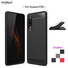 De fibra de carbono Funda del teléfono para Huawei P30 caso Funda trasera suave TPU para Huawei P30 resistente protector de parachoques del teléfono Funda 6,1'' 2024 - compra barato