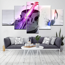 Decoração de casa moderna impressão parede quadro da arte imagem lona 5 peças instrumento musical violino elegante música pintura cartaz arte 2024 - compre barato