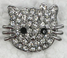 12pcs/lot Wholesale Fashion Rhinestone Kitten Pin brooches C101872 2024 - buy cheap