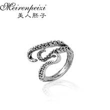 Мужское и женское кольцо осьминога, готическое кольцо в форме кальмара, регулируемый размер 2024 - купить недорого