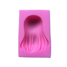 Molde de silicone para boneca cabelo longo em gel molde de borracha 2024 - compre barato