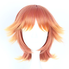 Anime The Royal Tutor Cosplay Hair Wittgenstein Heine Orange Short Straight Adult Facial Hair Cosplay Headwear 2024 - buy cheap