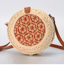 Summer Bali Hand Woven Women Rattan Bag Round Shoulder Crossbody Bags Beach Straw Bag Bohemian Knitting Travel Circular Handbags 2024 - buy cheap