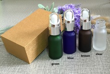 4pcs 10ml frosted glass bottle empty  dropper bottle With wooden box,silver cap essential oil bottle, perfume subpackage jar 2024 - buy cheap