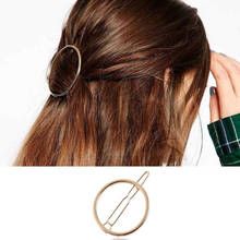 Jisensp New Women Fashion Hair Accessories Geometric Big Round Hairpin Simple Hair Clips Headdress Hair Jewelry Accessories 2024 - buy cheap