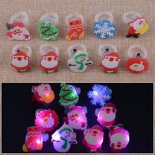 Cute 10pcs LED Light Up Flashing Favors Glow Cartoon Finger Rings Kids Children Toy For Christmas Decoration Gift 2024 - buy cheap