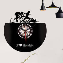 Ride Bike Decorative Creative Style Non-Ticking Silent Antique Rubber Wall Clock Decorative Home Living Room L523 2024 - buy cheap