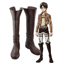 Anime ataque em titan eren jaeger cosplay sapatos halloween carnaval botas feito sob encomenda 2024 - compre barato