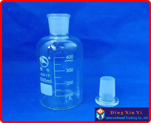 Botella de reactivo de 500ml con abertura estrecha, reactivo de vidrio transparente, tapón de vidrio, 4 unidades por lote 2024 - compra barato