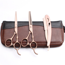 Suit 6" JP 440C Customized Logo Professional Hairdressing Scissors Thinning / Cutting Scissors Hair Scissors Razor Add Bag C9030 2024 - buy cheap