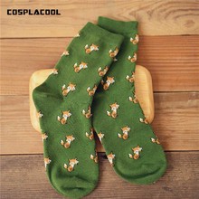 Calcetines divertidos con dibujos de animales para mujer, medias de algodón, cálidas, Harajuku para mujer, 35-40, 1 par 2024 - compra barato