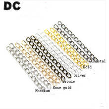 DC 100pcs/lot Necklace Extension Chain Bulk Bracelet Tail Extender 50*3mm Black Gold Silver Color For DIY Jewelry Findings  2024 - buy cheap