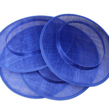 Base fascinator sinamay azul real 31cm, chapéus tamanho grande faça você mesmo acessórios de cabelo fascinator coquetel 6 peças/lotmyqh26ro frete grátis 2024 - compre barato
