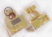 2 unids 0/4/8 Awg пара золотых цифровых аккумуляторных клемм со встроенным светодиодным цифровым дисплеем клемма для автомобильного аккумулятора 2024 - купить недорого