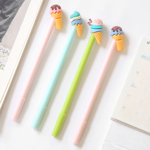 3pcs Novelty Icecream gel pen 0.5mm Black color pens for writing Kawaii gift signature tools Stationery School supplies FB742 2024 - buy cheap
