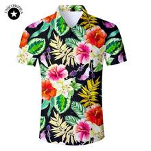 2020 Men's Hawaiian Shirt Short Sleeve Mens Dress Shirts Slim Fit Camisa Masculina Summer Hawaii Casual Male Flower Print Shirt 2024 - buy cheap