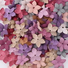 30pc Mix Small Exquisite Leather Flowers Handmade Artificial Flower Head Wedding Decoration DIY Scrapbooking Craft Fake Flower 2024 - buy cheap