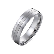 Aliança de casamento masculina 6mm, anel de titânio moda ocidental alemanha anéis para homens 2024 - compre barato