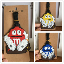 Chocolate Bean Anime Luggage Tag Pendants Portable Travel Label Suitcase Address Baggage Holder tags NEW Birthday Gifts 2024 - buy cheap