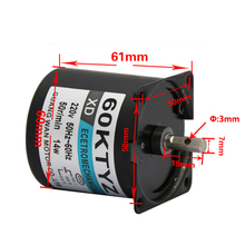 Brand New 60KTYZ AC Motor 220V 1-110rpm Permanent Magnetic Electric Synchronous Motor 14W Permanent Magnet Motor 2024 - buy cheap