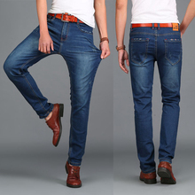 Calca jeans masculina de alta qualidade, calca jeans de marca famosa para homens, tamanho 46 48, tamanho grande 2019, inverno 2024 - compre barato