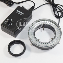 Lâmpada iluminadora com anel de luz led, ajustável, 6400k, 78, para indústria, microscópio estéreo, lente, lupa, 110v-240v, adaptador 2024 - compre barato