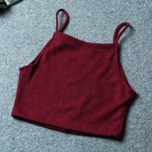 Summer Women Sexy Camisoles HOT Summer Sexy Women Solid Sleeveless Square Collar Knit Short Crop Tank Tops 2024 - buy cheap