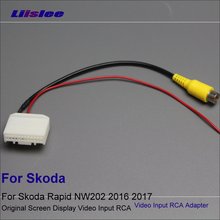 Liislee Original Video Input Switch RCA Adapter Connector Convertor Wire Cable For Skoda Rapid NW202 2016 2017 Rear View Camera 2024 - buy cheap