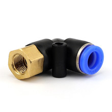 PLF 4 6 8 10 12mm OD Air Hose Tube-M5 1/8" 1/4" 3/8" 1/2" BSPT Threaded Pneumatic Female Elbow Connector Quick Push In Fittings