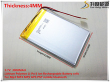 3,7 V 3000 mAh 405581 de polímero de litio Li-Po li recargable de ion de las células de las baterías para Mp3 MP4 MP5 GPS móvil bluetooth 2024 - compra barato