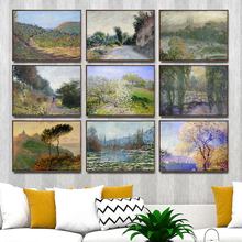 Cuadros artísticos de pared para decoración del hogar, póster para el salón, lienzo impreso, pinturas de paisaje francés, pintura de aceite 2024 - compra barato