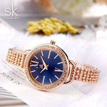 Shengke Bracelet Women's Watches Shiny Diamond Luxury Rose Gold Women Watches Stainless Steel Fashion Watch Women Reloj Mujer 2024 - buy cheap