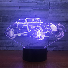 Lâmpada de led noturna em forma de carro, controle remoto, 7 cores, bateria aa, rgb, lâmpada de mesa, decoração para casa, lâmpada noturna infantil, gfit 2024 - compre barato