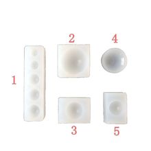 Molde de resina epoxi de silicona para fabricación de joyas, cabujones redondos, 5 piezas 2024 - compra barato