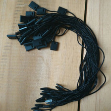 Black Polyester Rope For Swing Tags Seal Cords 500pcs/lot , 7 Inches Hang Tag Strings Snap Lock Fastener 2024 - buy cheap