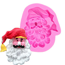 Molde de Papá Noel para decoración de Navidad, molde de silicona para pastel DIY de Papá Noel, herramientas para pastel con forma de jabón, T1171 2024 - compra barato