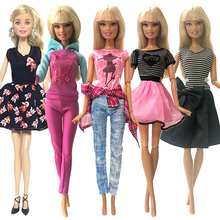 NK 5 шт./компл., платье принцессы для куклы, благородное платье для куклы Барби, дизайнерский наряд, лучший подарок для девочки, кукла, горячая Распродажа, аксессуары G003 DZ 2024 - купить недорого