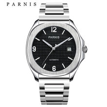 Parnis 40mm watch MIYOTA square case sapphire glass black dial luminous bracelet Automatic movement Men's watch men 1049 2024 - buy cheap