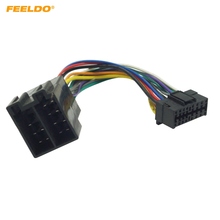 Feeldo-adaptador de fio de rádio estéreo para carro, 1 peça, conector de 16 pinos para sony, para conector iso 10487 em carro 2024 - compre barato