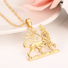 High quality  Hip Hop Bling Cuba Chain Gold Color Cool Men sEthiopia lion Pendant Necklace For Man Christmas gift 2024 - buy cheap