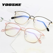 YOOSKE анти-синий светильник очки кошачий глаз оправа для женщин шикарные компьютерные очки защита очки Оптические очки оправа для близорукости 2024 - купить недорого