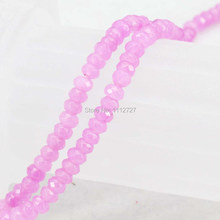 Fashion 2x4mm Chalcedony Accessories Parts Jewelry making Design Faceted Rose Red Abacus Loose Beads DIY Natural Stone 15inch 2024 - buy cheap