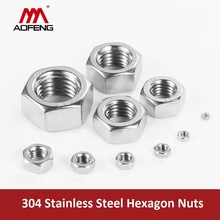 304Stainless Steel Hexagon Nuts M2 M3 M4 M5 M6 M8 M10 M12 M14 M16 M20 M24 Hexagon Nuts for Hexagon Screws for Mechinal Use 2024 - buy cheap
