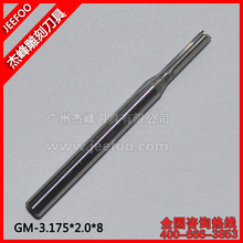 3.175*2.0*8mm 2 Straight Flutes Milling Cutters, CNC Cutting Tools, Carbide Router Bits 2024 - buy cheap