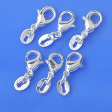Jewelry Findings 50PCS Genuine Real Pure 925 Sterling Silver Lobster Clasp Jump Rings Fittings Connector Components Bulk 2024 - buy cheap